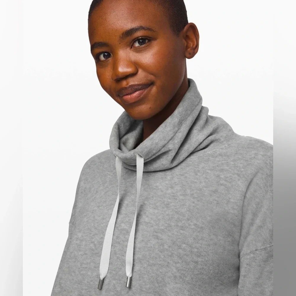 Lululemon Go Forward Fleece Pullover Heathered Core Light Gray Size 6 $108